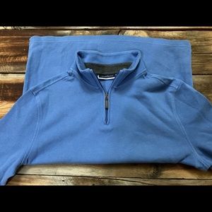 Club Room Men’s Pullover 1/4 Zip Size Medium Blue